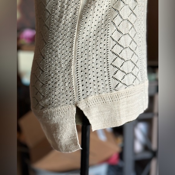 Lucky Brand XS knitted off white top - Picture 5 of 6